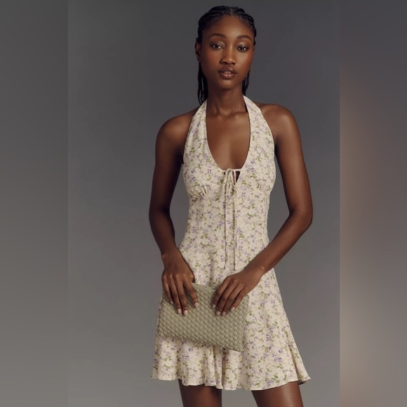 Anthropologie Dresses & Skirts - NWT! Anthropologie Maeve Sleeveless Halter Mini Dress - Size XL 🐸